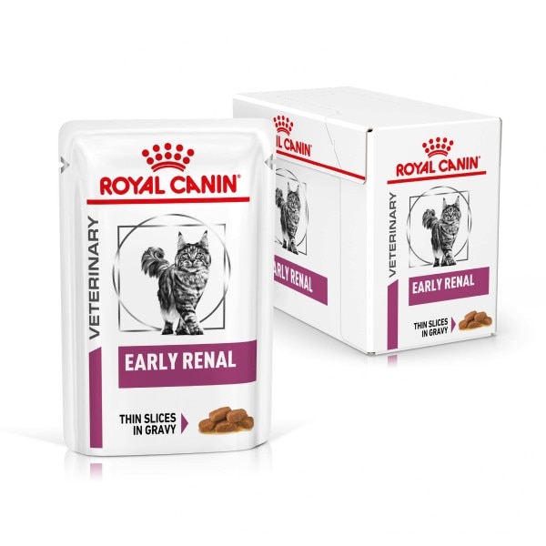 Royal Canin Royal Canin Early Renal Thin Slices Pork Adult Wet Cat Food pet food packaging
